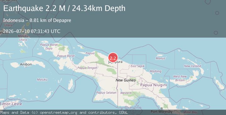 Map of Near North Coast of West Papua