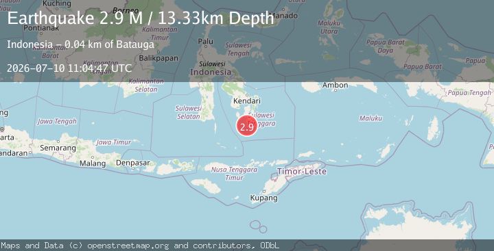 Map of Sulawesi, Indonesia