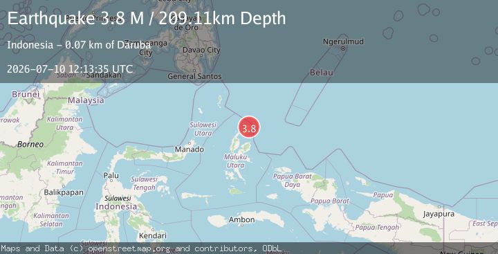 Map of Halmahera, Indonesia