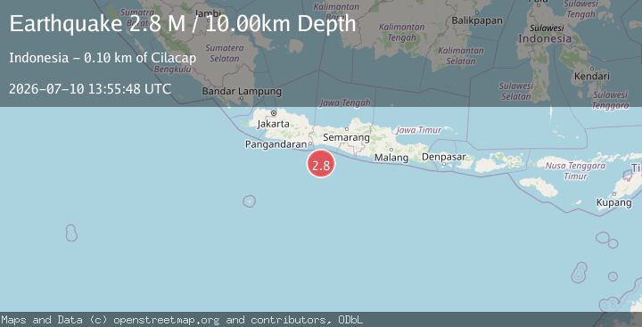 Map of Java, Indonesia