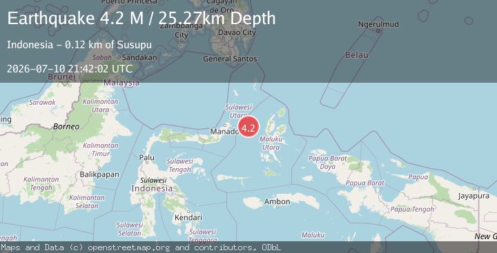 Map of Northern Molucca Sea