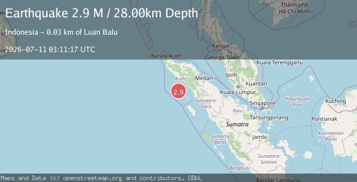 Map of Northern Sumatra, Indonesia