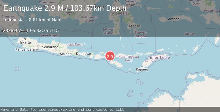 Map of Flores Region, Indonesia