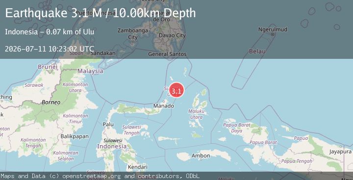 Map of Northern Molucca Sea