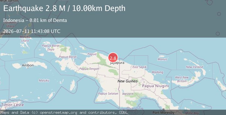 Map of Near North Coast of West Papua
