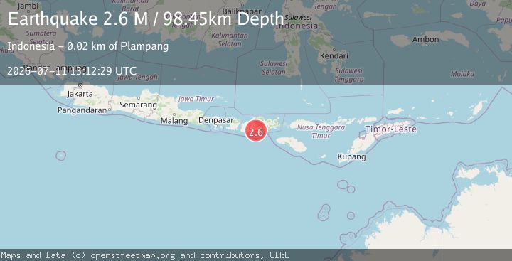Map of Sumbawa Region, Indonesia
