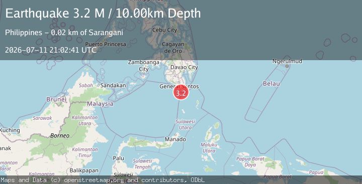 Map of Mindanao, Philippines