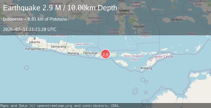 Map of Sumbawa Region, Indonesia
