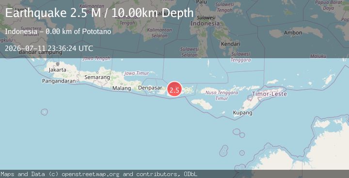 Map of Sumbawa Region, Indonesia