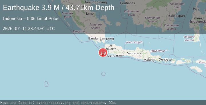 Map of Java, Indonesia