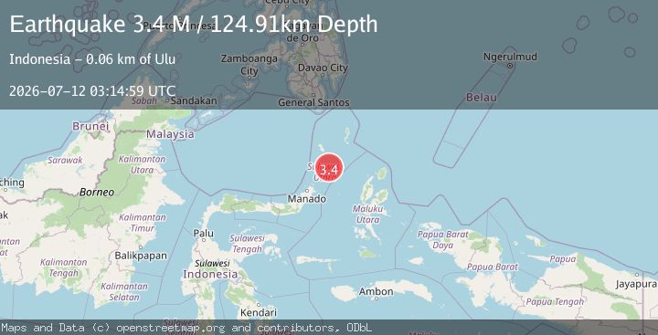 Map of Talaud Islands, Indonesia