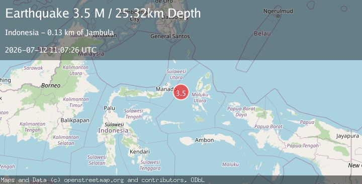 Map of Northern Molucca Sea