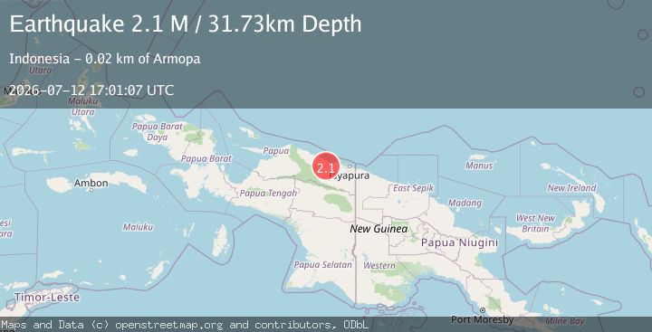 Map of Near North Coast of West Papua