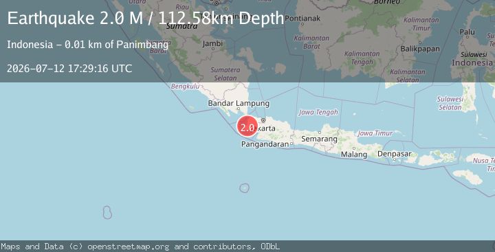 Map of Sunda Strait, Indonesia