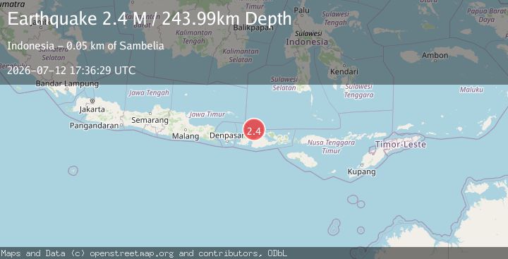 Map of Bali Sea