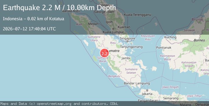 Map of Southern Sumatra, Indonesia