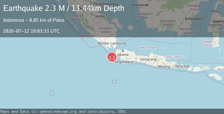 Map of Java, Indonesia