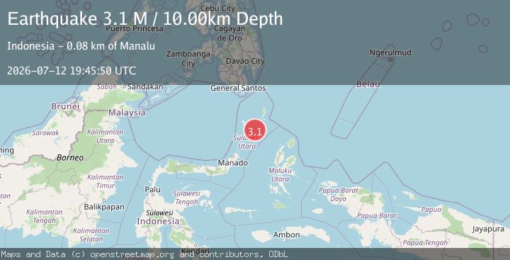 Map of Talaud Islands, Indonesia