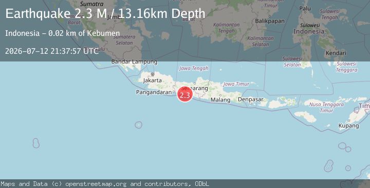 Map of Java, Indonesia