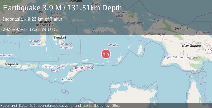 Map of Banda Sea