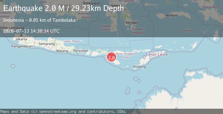 Map of Sumba Region, Indonesia