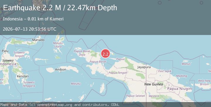 Map of West Papua Region, Indonesia