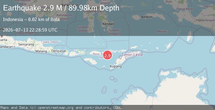 Map of Flores Region, Indonesia