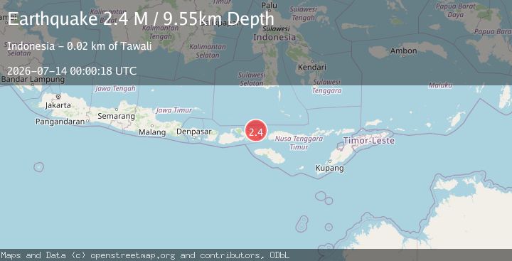 Map of Flores Region, Indonesia