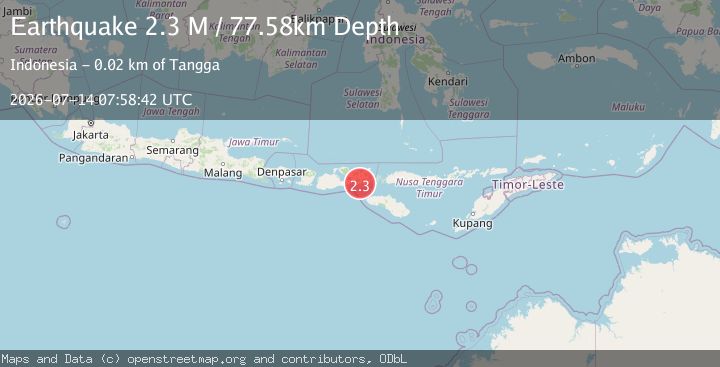 Map of Sumbawa Region, Indonesia
