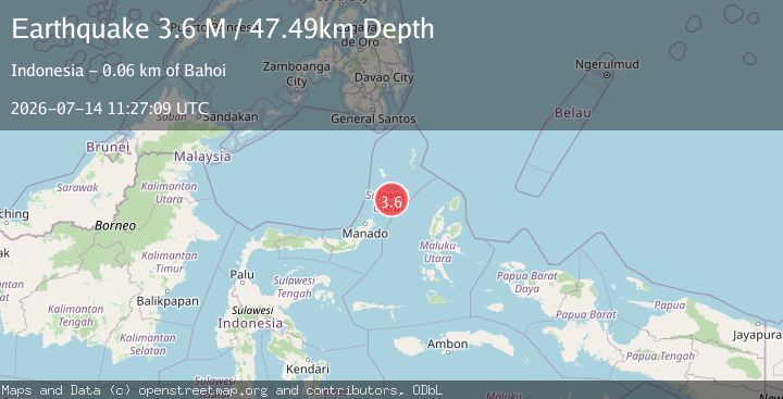 Map of Talaud Islands, Indonesia