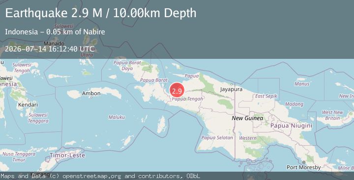 Map of West Papua Region, Indonesia