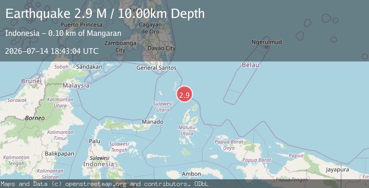 Map of Talaud Islands, Indonesia