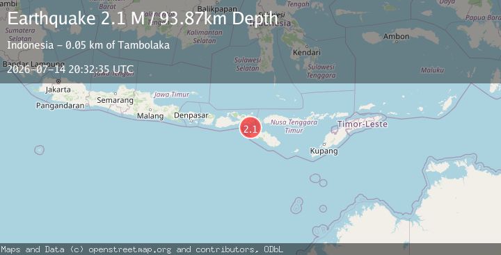 Map of Sumbawa Region, Indonesia