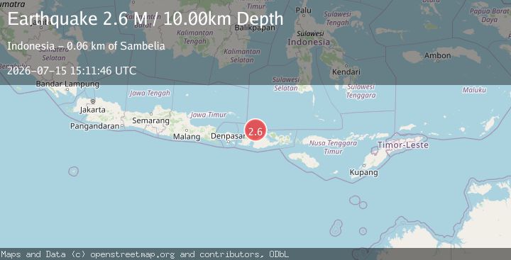 Map of Bali Sea