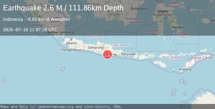 Map of Java, Indonesia