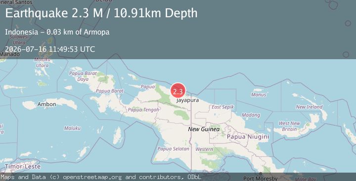 Map of Near North Coast of West Papua