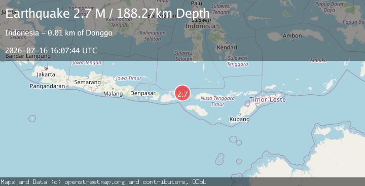 Map of Sumbawa Region, Indonesia