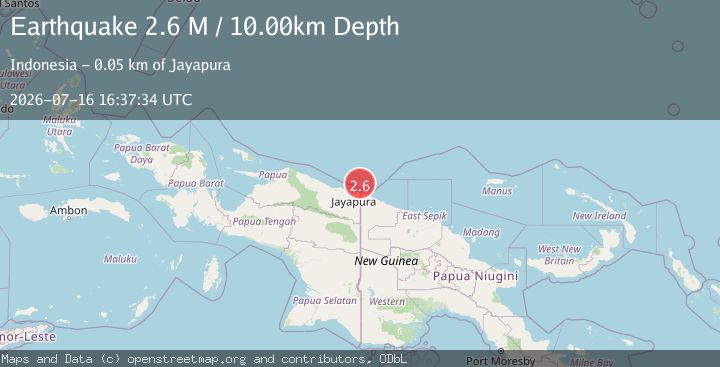 Map of Near North Coast of Papua New Guinea