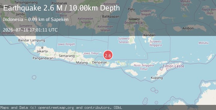 Map of Bali Sea