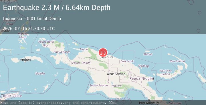 Map of Near North Coast of West Papua