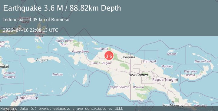 Map of West Papua, Indonesia