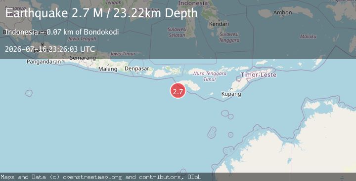 Map of South of Sumbawa, Indonesia