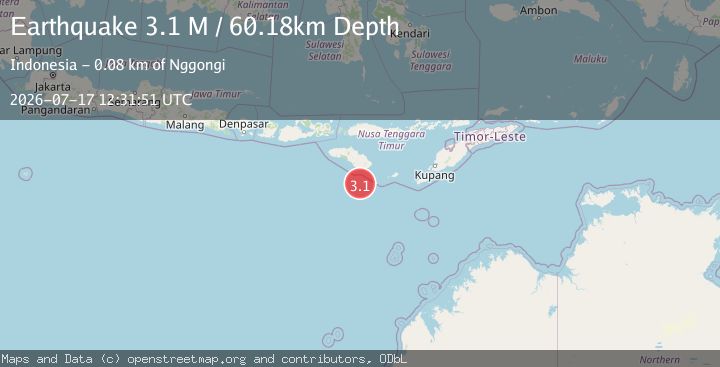 Map of Sumba Region, Indonesia