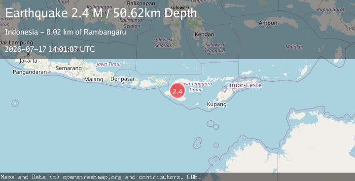 Map of Sumba Region, Indonesia