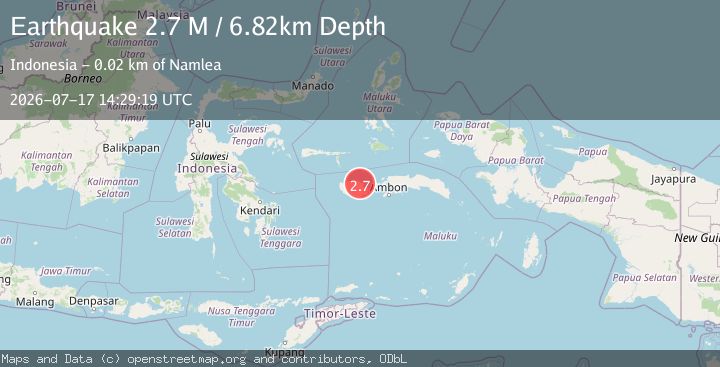 Map of Buru, Indonesia