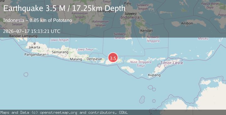 Map of Sumbawa Region, Indonesia
