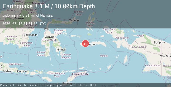 Map of Seram, Indonesia