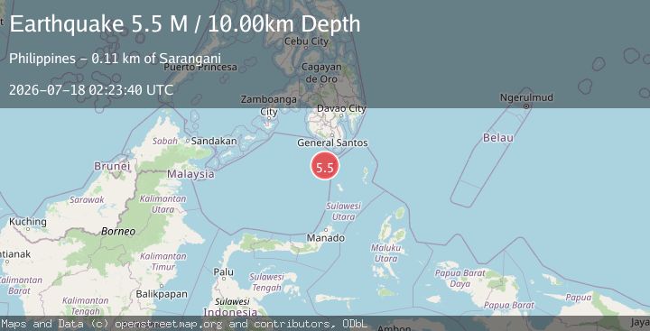 Map of Celebes Sea