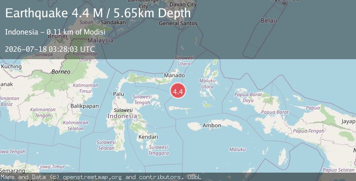 Map of Southern Molucca Sea