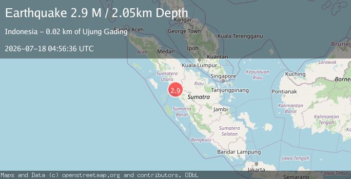 Map of Northern Sumatra, Indonesia
